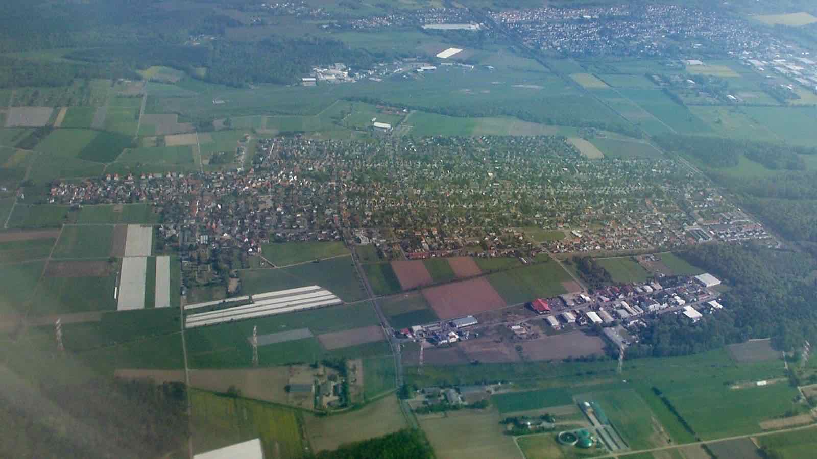 Ortsansicht von Erzhausen im Kreis Darmstadt-Dieburg