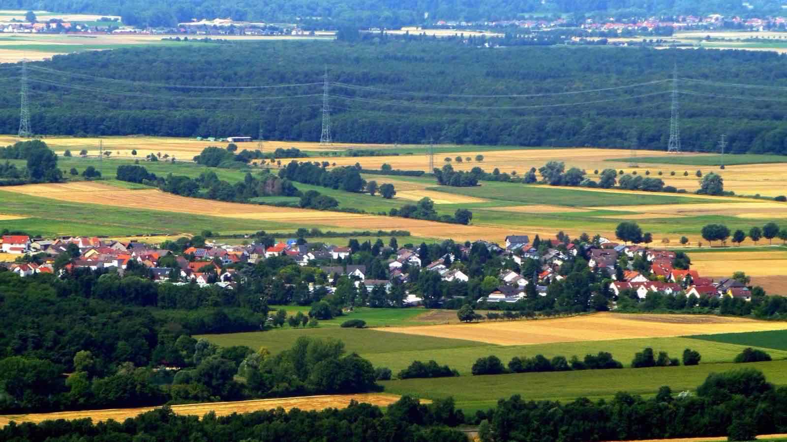 Ortsansicht von Rodau im Kreis Bergstraße