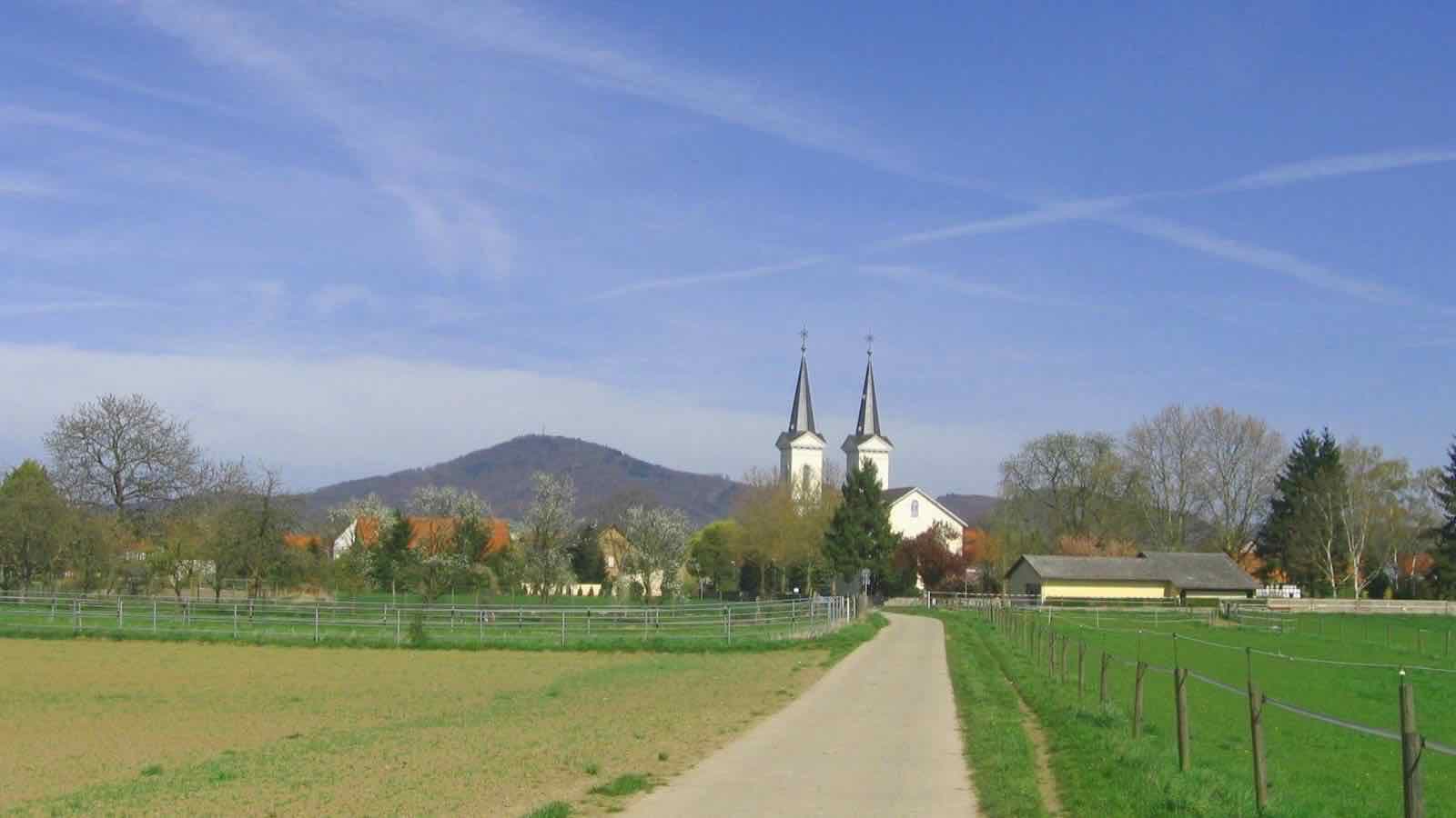 Ortsansicht von Schwanheim im Kreis Bergstraße